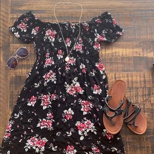 Off shoulder floral dress